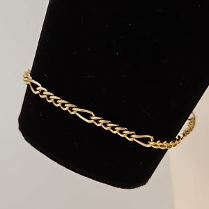 18K GP Goldtone Lovely Link 7" Bracelet